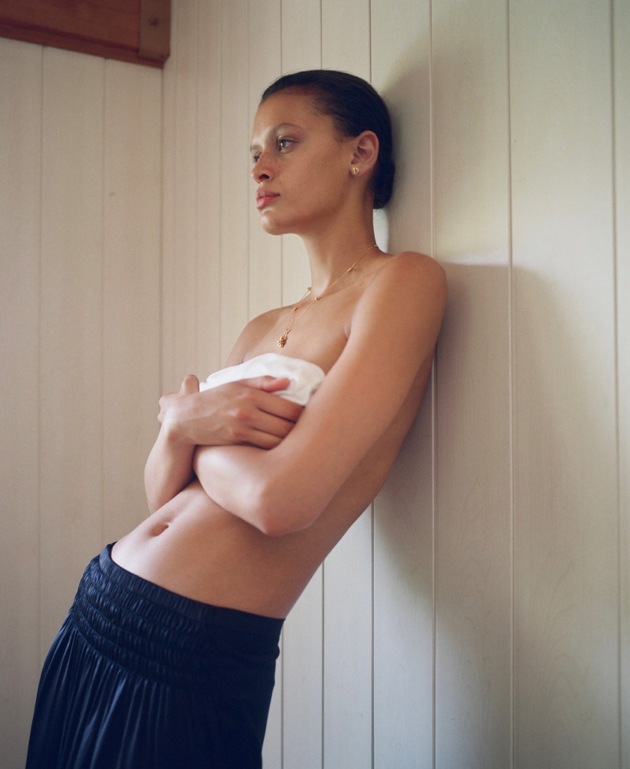 Model with necklace